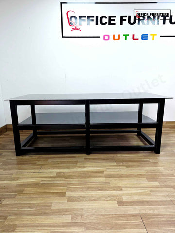 Modern Black Glass Side Table