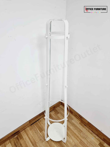 White Metal Coat & Umbrella Stand Rack