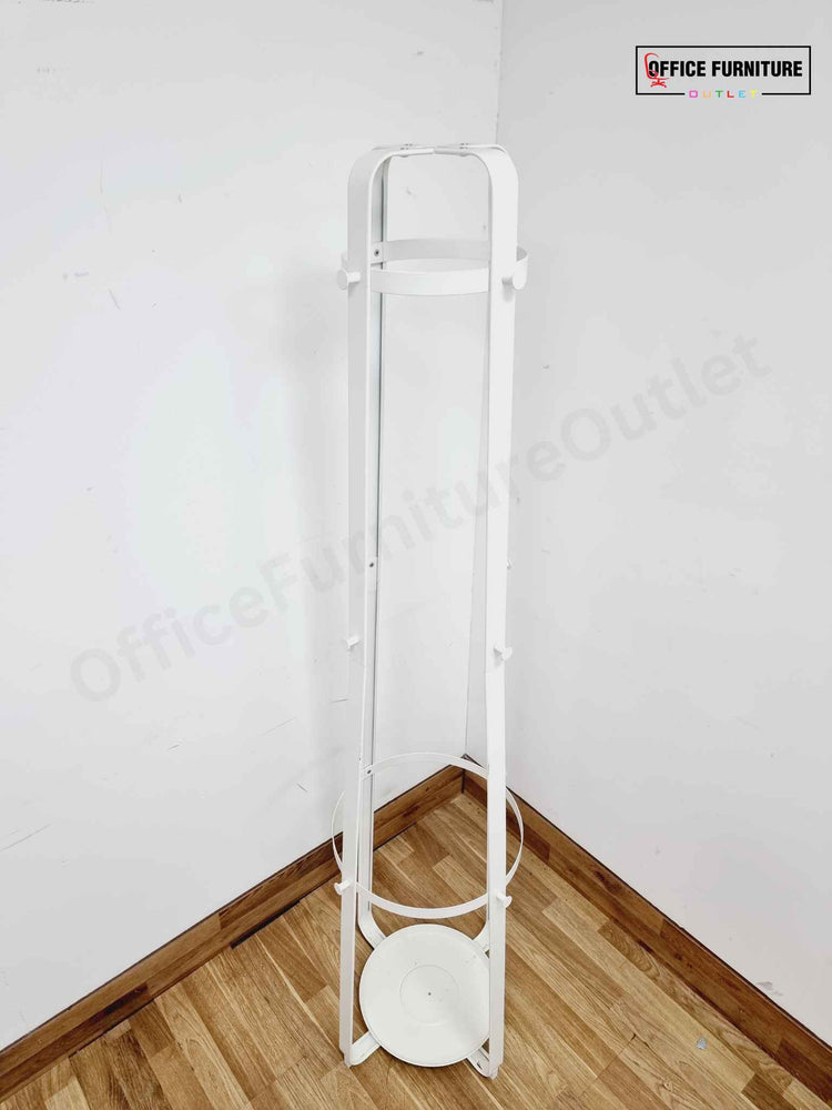 White Metal Coat & Umbrella Stand Rack