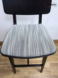 Frovi Scandi High Stool – Black Frame with Grey Upholstered Seat (Set of 10)