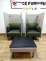 Kusch+Co Privacy Lounge Booth Chairs with Coffee Table