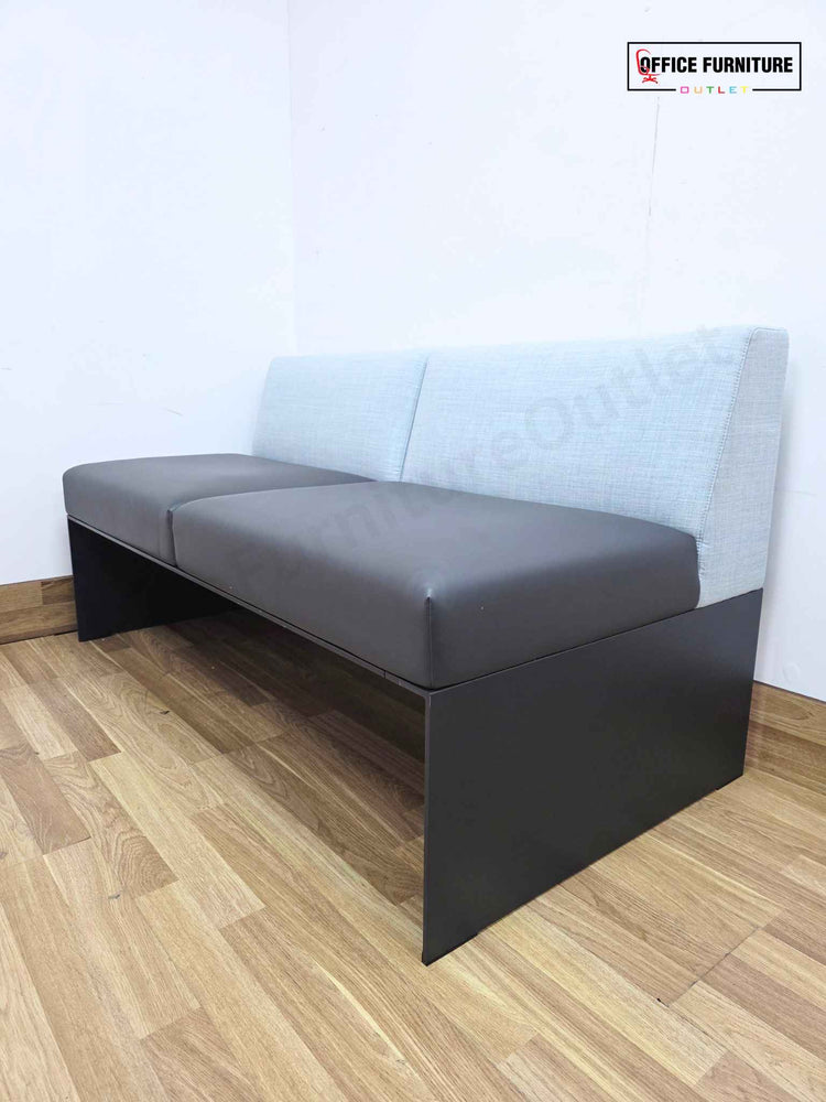 Brunner Designer 2 Seater Sofa & Pod Ottoman - Light Blue