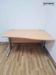 Brand New Beech Wave Desk (140cm X 100cm/80cm)