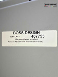 Steelcase Round Table with 2 Boss Design Mars Cantilever Armchairs