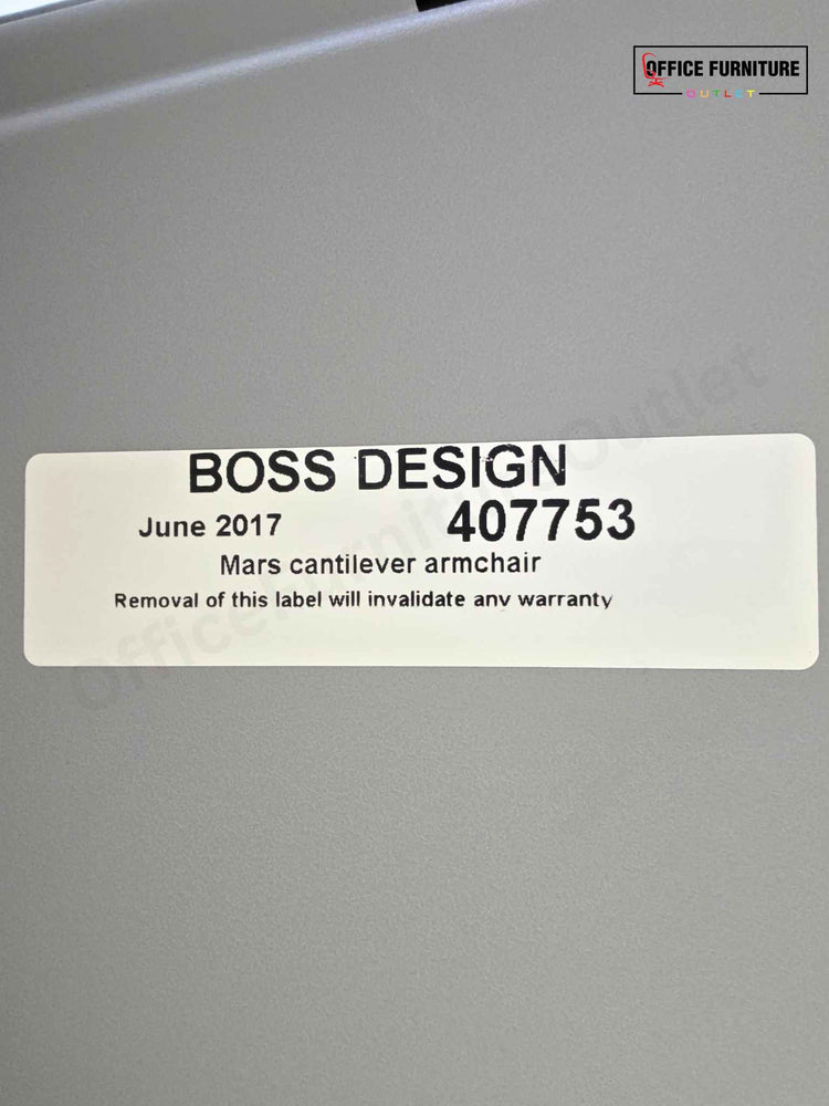 Steelcase Round Table with 2 Boss Design Mars Cantilever Armchairs