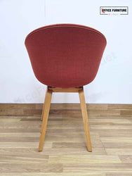 Set of 2 Burnt Orange Tub Chairs (Grade B - Light Rips on Backs)