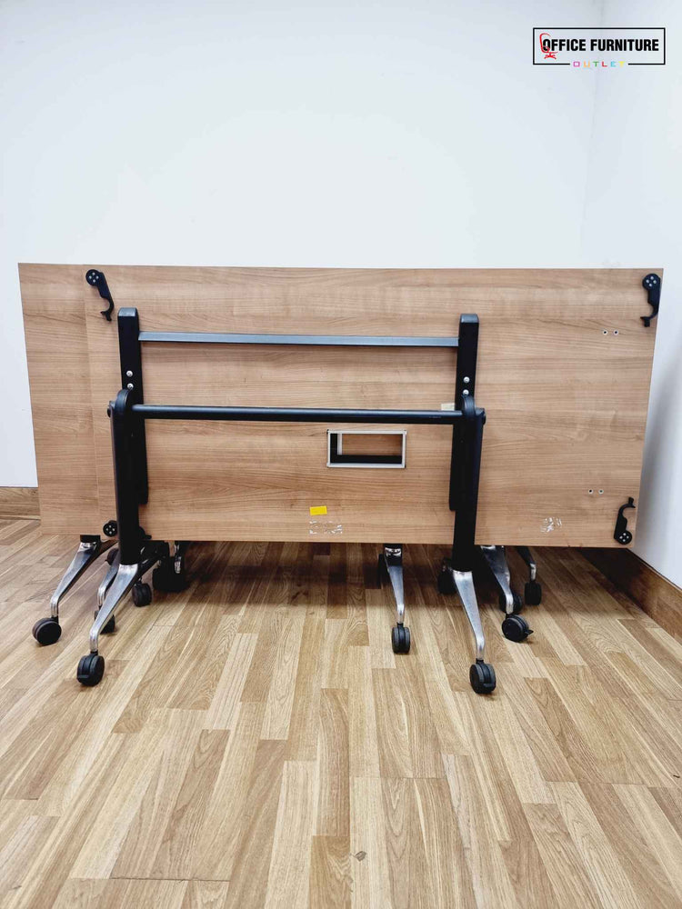 Set of Six Flip Top Tables with Fourteen Chairs