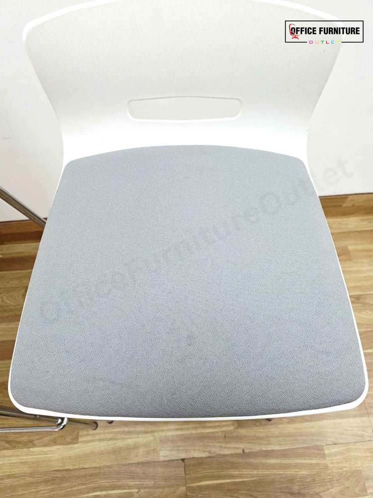 Allermuir White & Grey Bar Stool - Set of 3