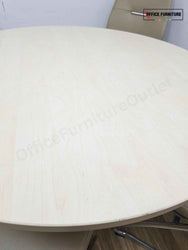 Round Maple Meeting Table with Four Gresham Chairs
