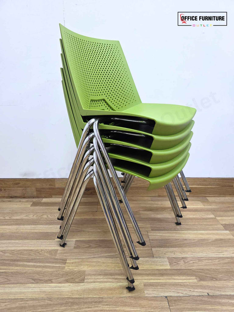 Lime Strike Stackable Plastic Chair by Paolo Scagnellato