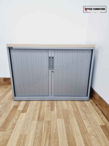Triumph Low-Level Tambour Cabinet with Maple Top
