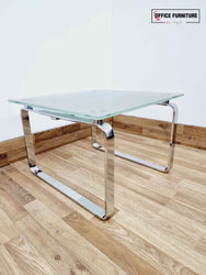 Loop End Glass Coffee Table Brand New