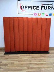 Set of 2 Orange BuzziBlinds Classic Acoustic Screens