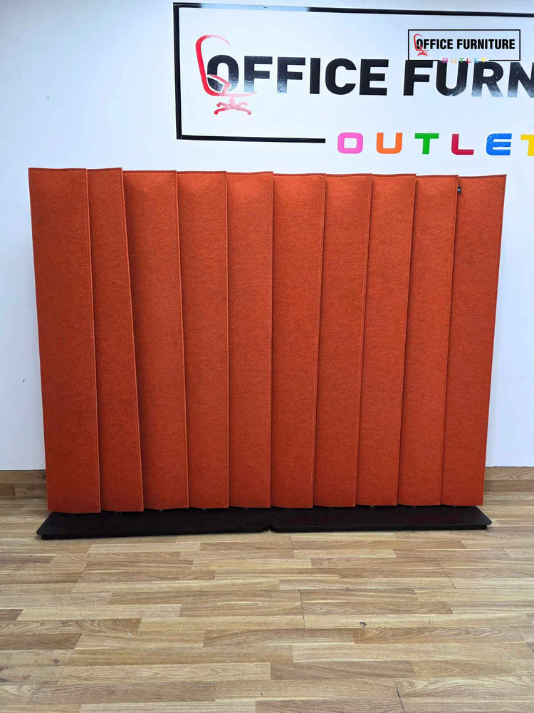Set of 2 Orange BuzziBlinds Classic Acoustic Screens