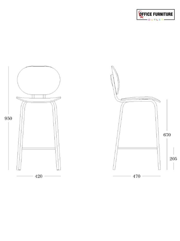 Ondarreta Hari H65 Stool – Set of 5