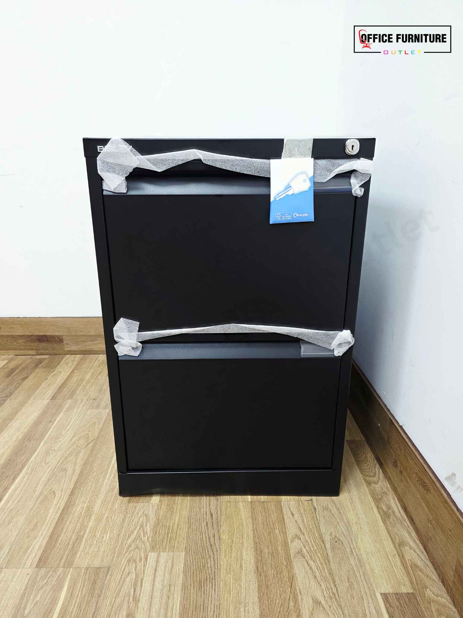 Bisley 2 Drawer Filing Cabinet (Grade B) (ST39)