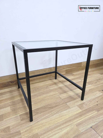 Small Glass Coffee Table With Black Metal Frame