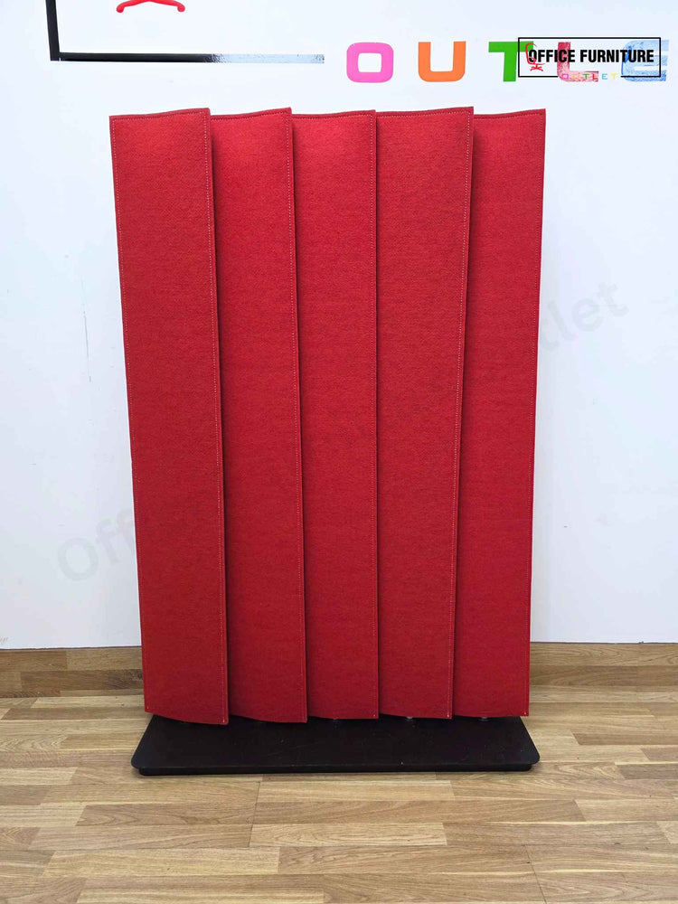 Set of 2 Red BuzziBlinds Classic Acoustic Screens