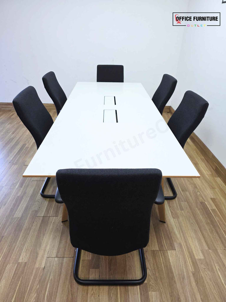 Steelcase Boardroom Table with Six Pledge Chairs