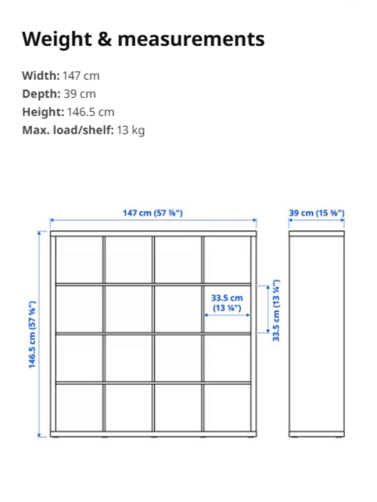 Ikea Kallax Unit - 4x4 Cubes
