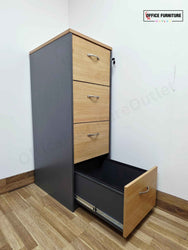 Four Drawer Wooden Filing Cabinet (ST46)
