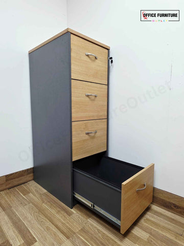 Four Drawer Wooden Filing Cabinet (ST46)