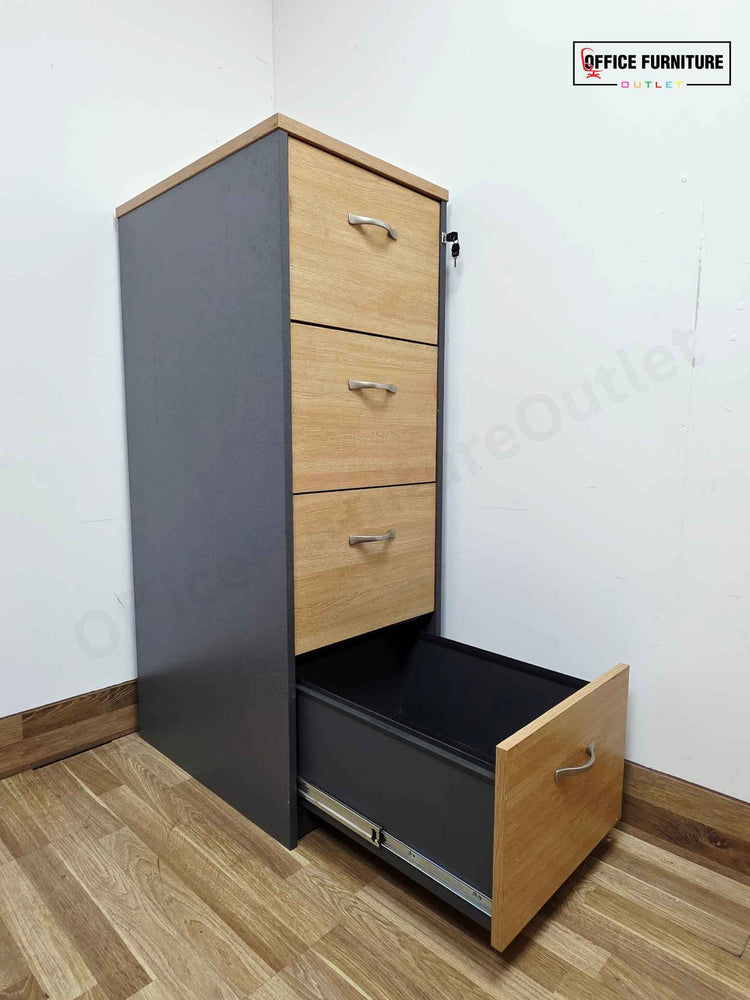 Four Drawer Wooden Filing Cabinet (ST46)