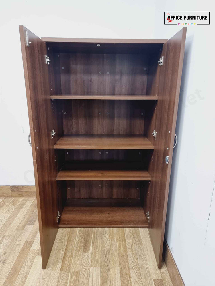 Walnut Double Door Cabinet