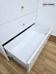 Sleek White Metal Chest of Drawers (ST54)