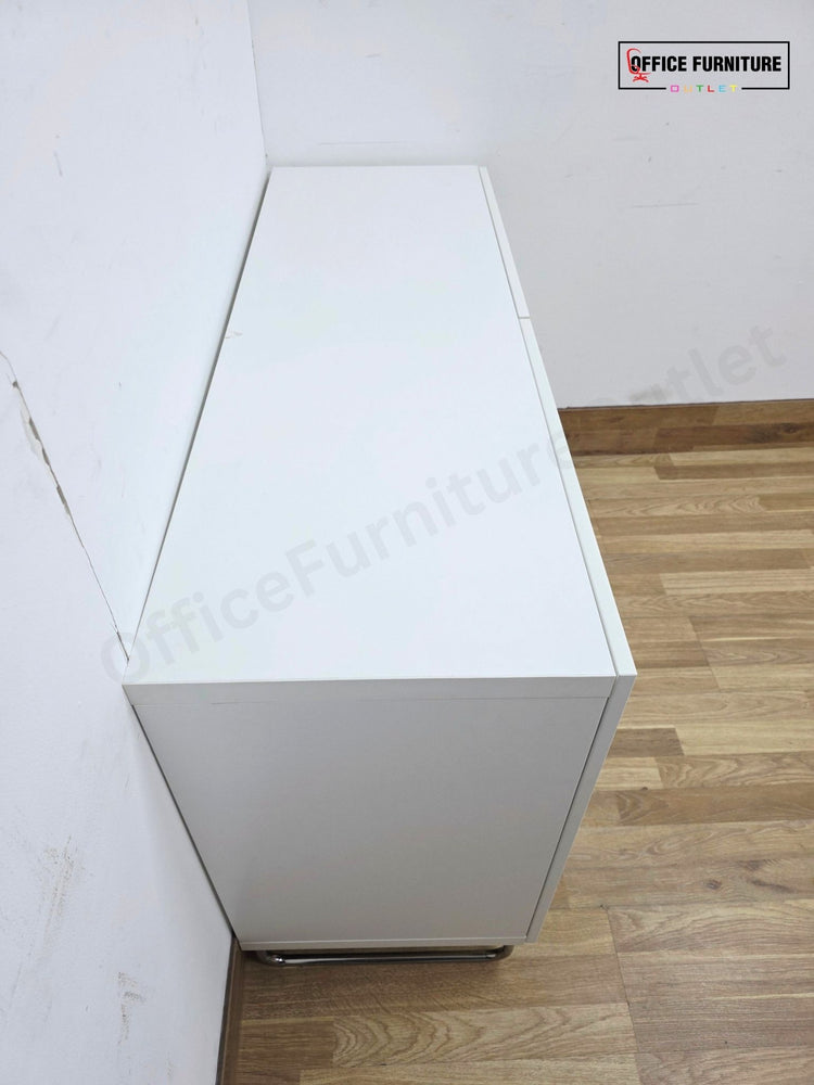 White Double Door Office Storage Cabinet (ST73)