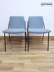 Workstories Sling Upholstered Side Chairs - Set of 2 (Pale Blue)