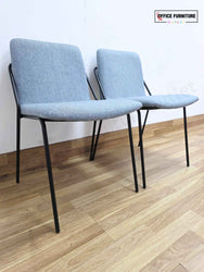 Workstories Sling Upholstered Side Chairs - Set of 2 (Pale Blue)