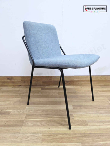 Workstories Sling Upholstered Side Chairs - Set of 2 (Pale Blue)