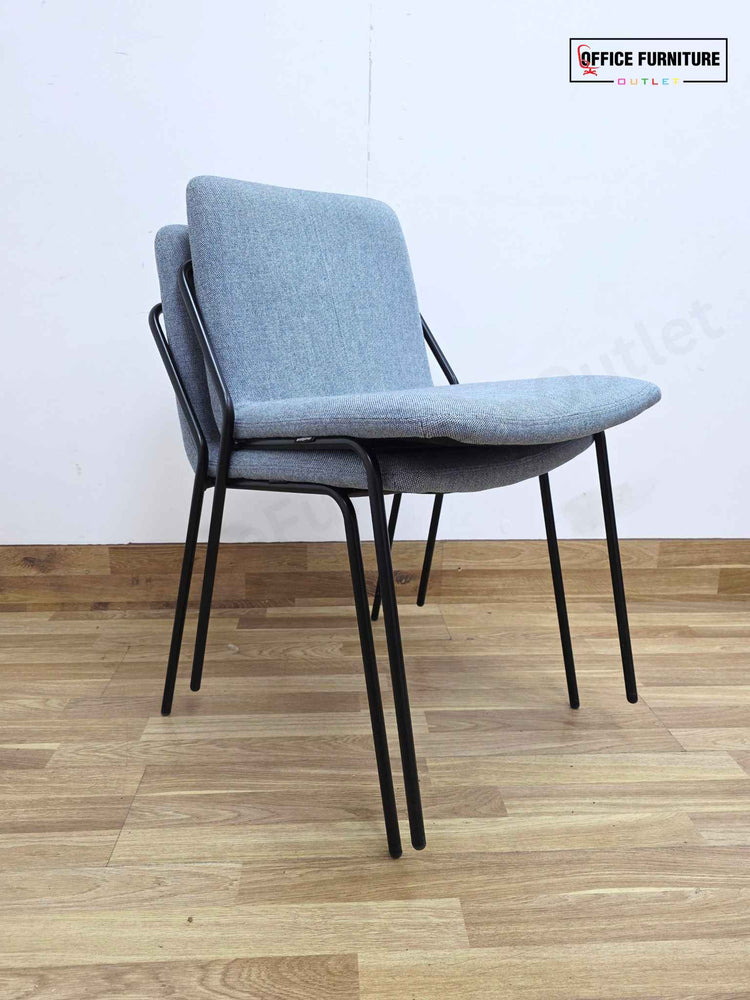 Workstories Sling Upholstered Side Chairs - Set of 2 (Pale Blue)