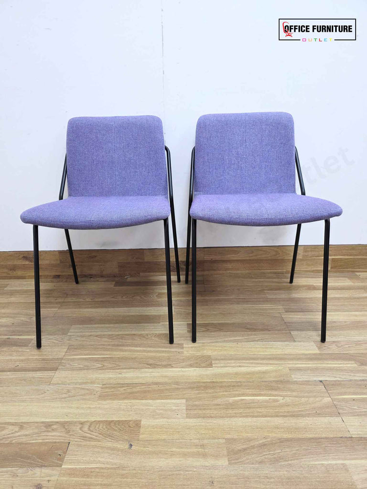 Workstories Sling Upholstered Side Chairs - Set of 2 (Violet)