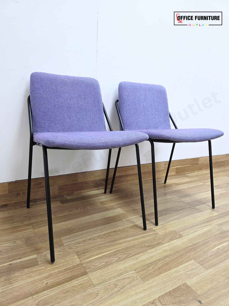 Workstories Sling Upholstered Side Chairs - Set of 2 (Violet)