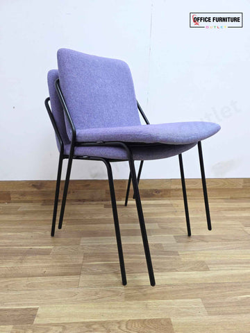 Workstories Sling Upholstered Side Chairs - Set of 2 (Violet)
