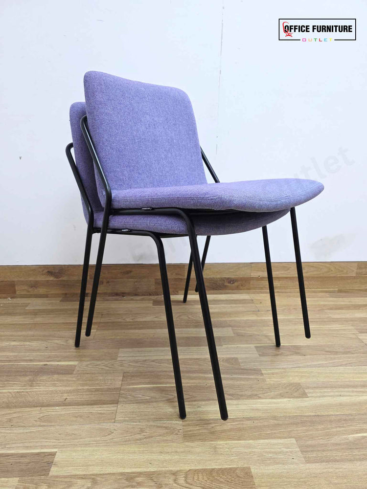 Workstories Sling Upholstered Side Chairs - Set of 2 (Violet)