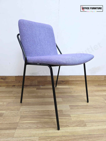 Workstories Sling Upholstered Side Chairs - Set of 2 (Violet)