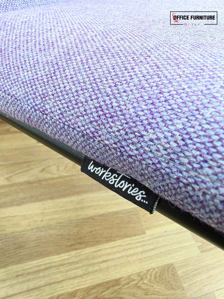 Workstories Sling Upholstered Side Chairs - Set of 2 (Violet)
