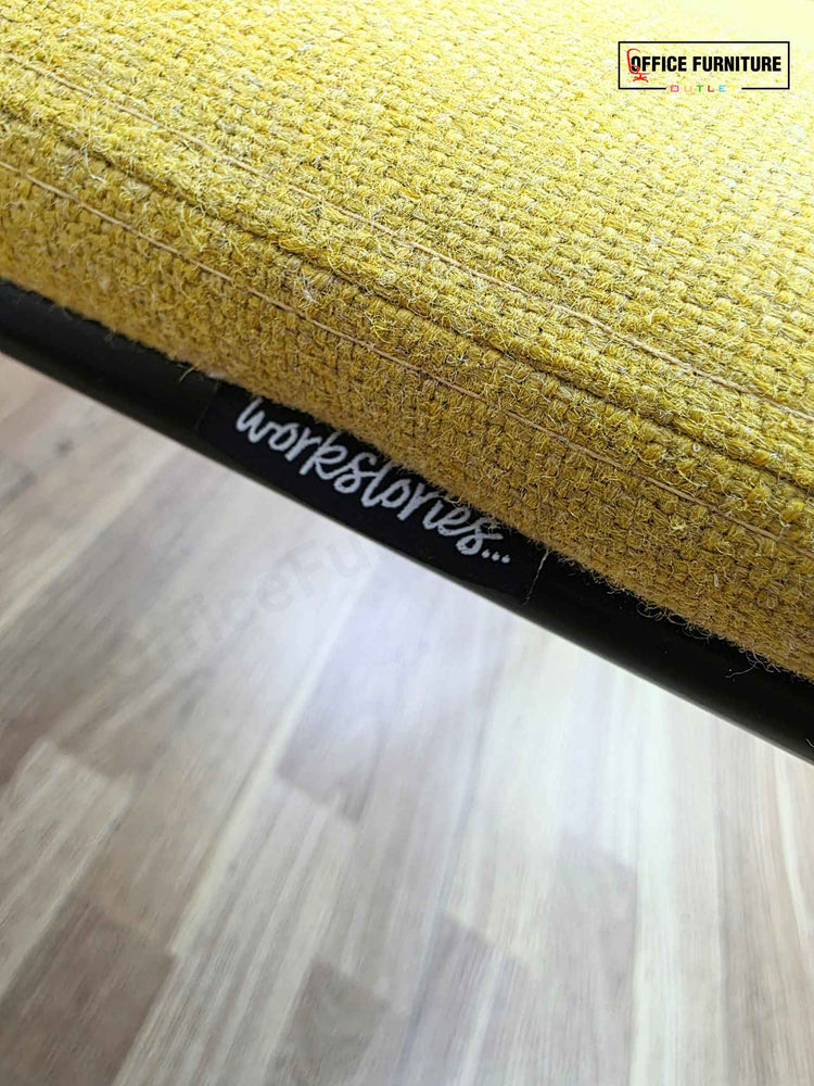 Workstories Sling Upholstered Side Chairs - Set of 2 (Yellow)