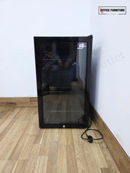 electriQ 98 Litre Drinks Fridge – Black Glass Door