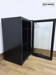 electriQ 98 Litre Drinks Fridge – Black Glass Door