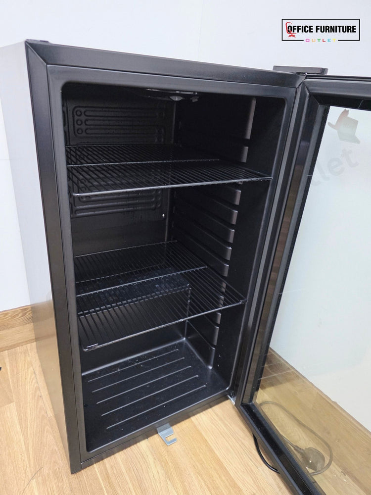 electriQ 98 Litre Drinks Fridge – Black Glass Door