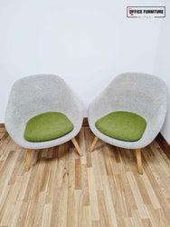 Green And Grey Tub Style Chairs (Pairs)