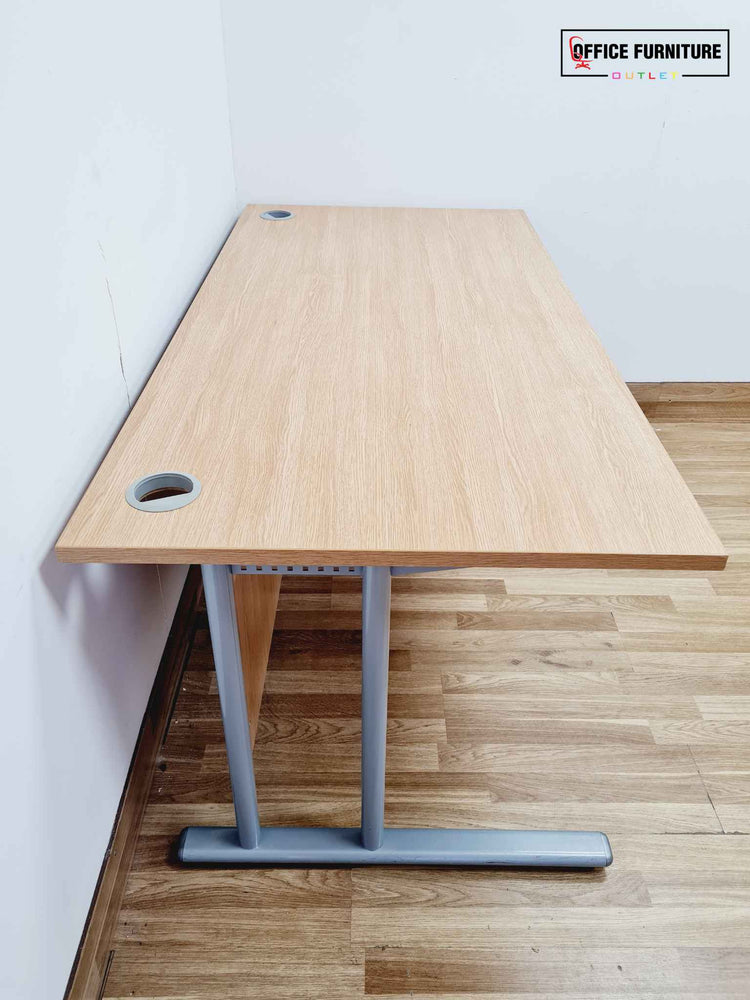 Oak Straight Desk (160cm X 80cm) - RL