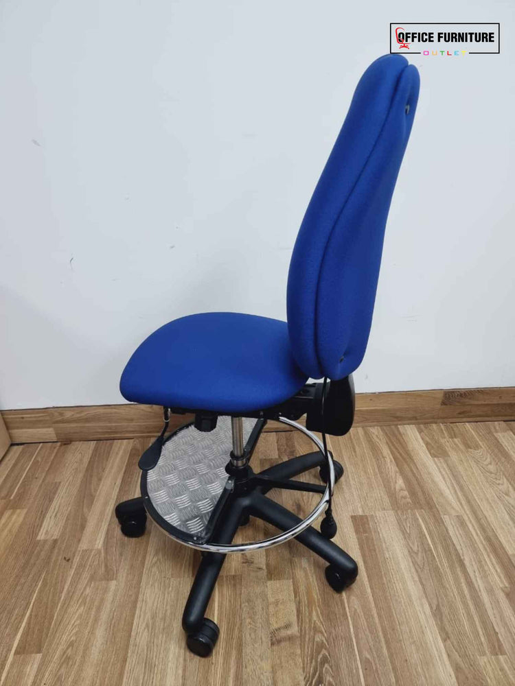 Adapt By ErgoChair Blue Swivel Chair with Foot-Rest