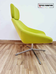 Allermuir Set of 2 Lime Green Lounge Chairs with Boss Design Table