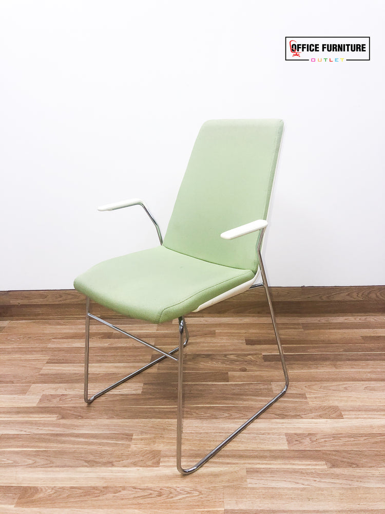 Allermuir Confer Stacking Chair, With Arms - Office Furniture Outlet Ltd