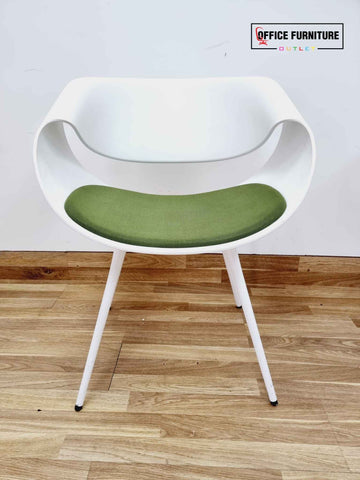 Pair Of Zuco Branded White And Green Chairs